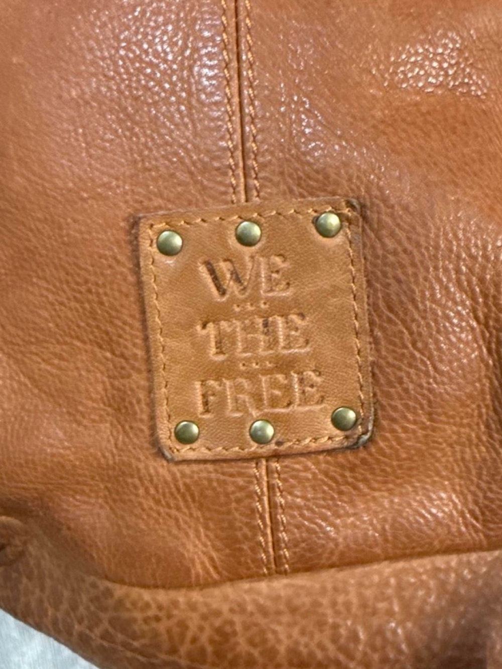 We The Free Brown Leather Backpack Sling Bag - Picture 3 of 8